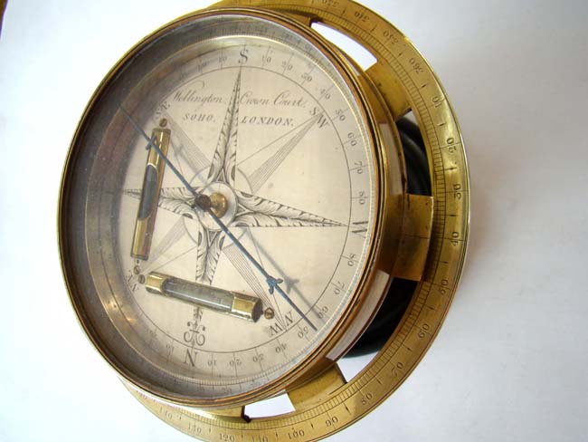 A Rare Surveyor's Compass by Wellington, Crown Court, Soho, London circa 1800-1820
